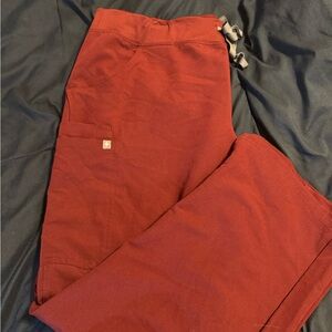 Figs Maroon Technical Collection Pants